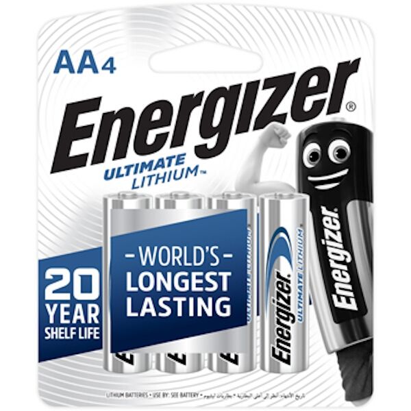 Energizer Lithium AA Battery (4 Pack)