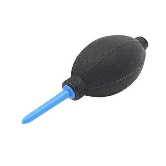 Bulb blower for cleaning optics